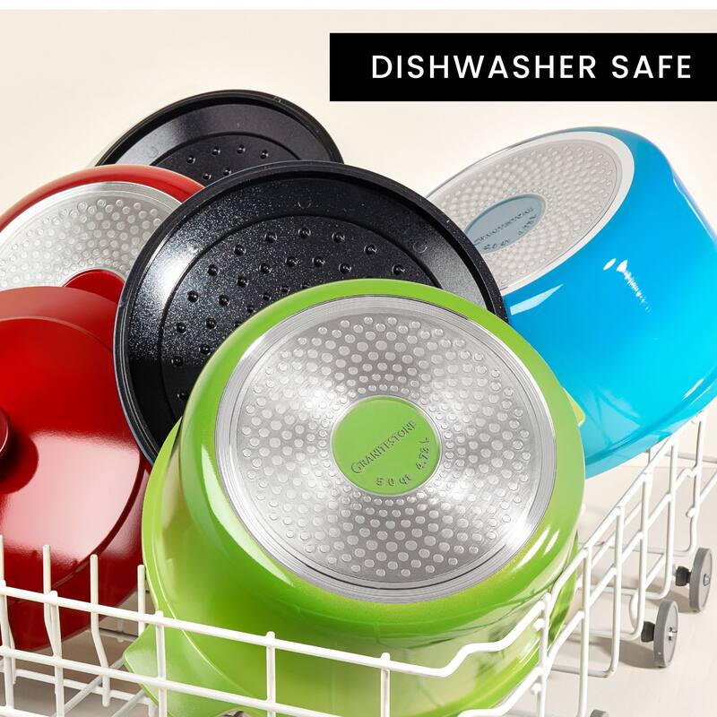 Granitestone Dutch Oven 5 Qt Nonstick Cooking Pot With Lid