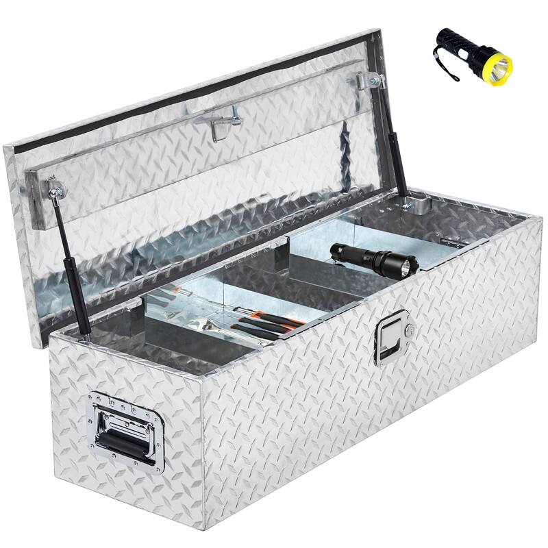 Aluminum Truck Bed Tool Box Heavy Duty with Sliding Shelf