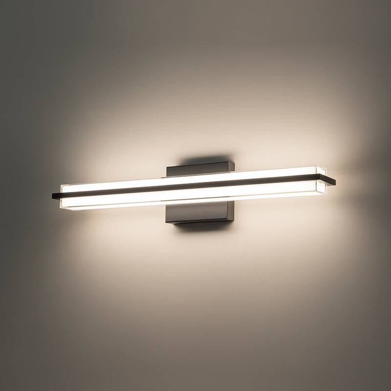 Contemporary Dimmable LED Rectangular Vanity Wall Sconce 24.6in
