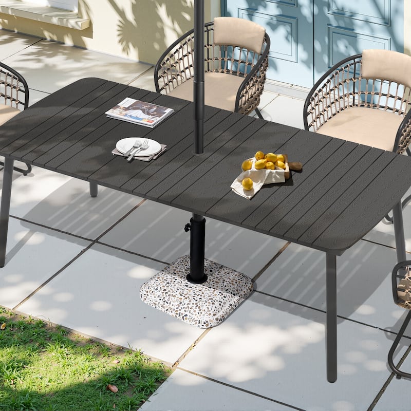 Crestlive Outdoor Patio Market Pole Umbrella Base Stand Holder Square