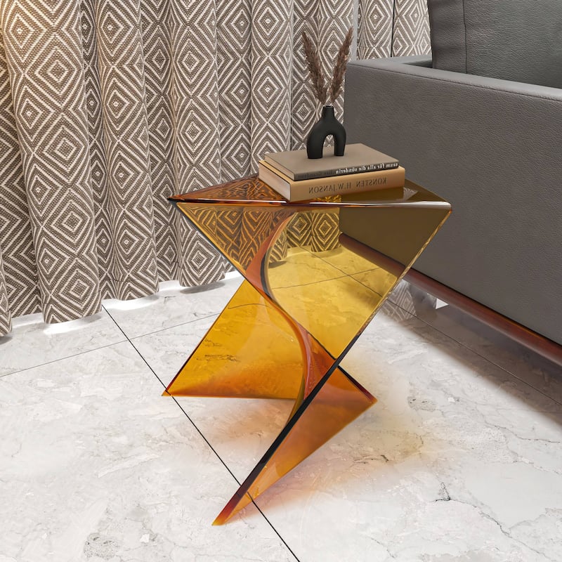 LeisureMod Randolph Modern Side Table - Grey - 15.5 x 17 x 17