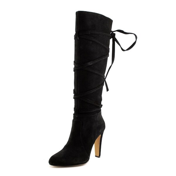 Vince Camuto Millay Women Round Toe Suede Black Knee High Boot