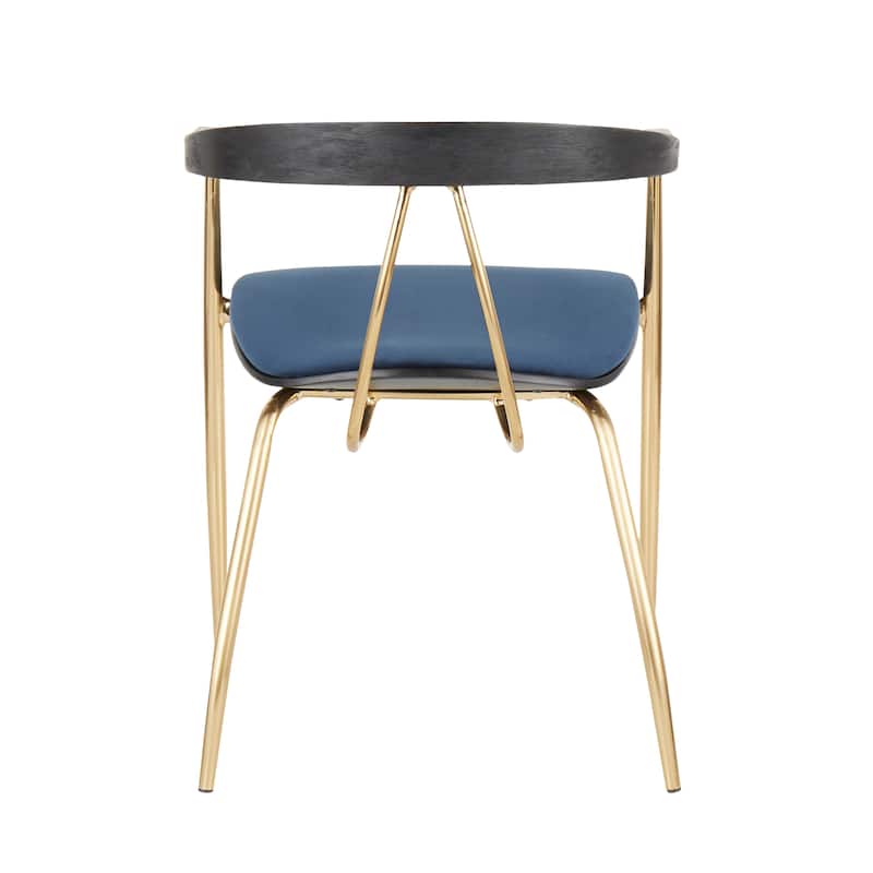 Silver Orchid Engl Velvet Upholstered Dining Chair (Set of 2) - N/A