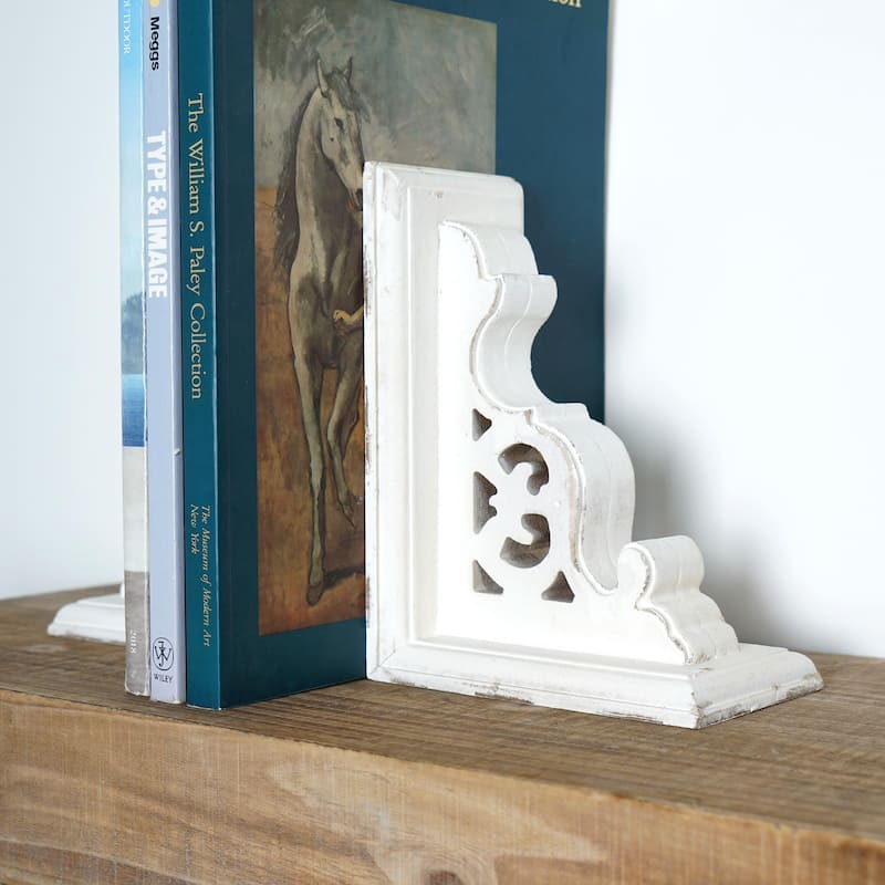 American Art Decor Heavy Duty Wood Bookends for Books/CDs/Vinyls