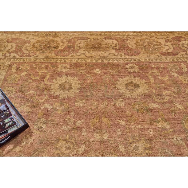 EXQUISITE RUGS ONE-OF-A-KIND Rare and Unusual Agra Hand Knotted Camel Rug - 12'3"x15'6"