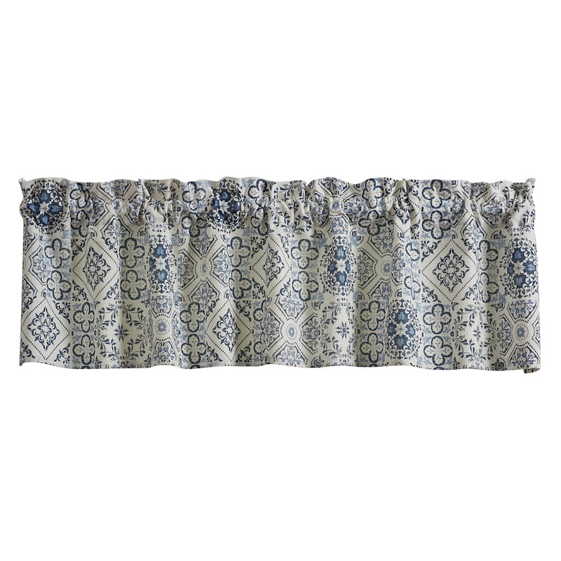 Park Designs Delft Tile Lined Valance 60" - 60" X 14"