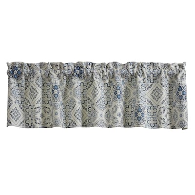 Park Designs Delft Tile Lined Valance 60" - 60" X 14"