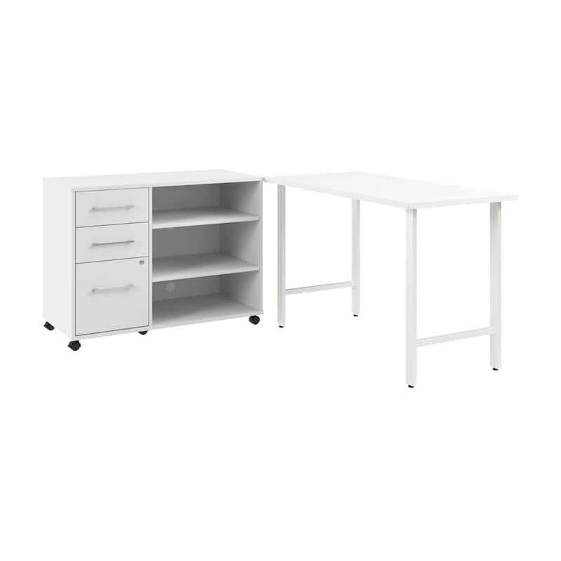 Bush Business Furniture Hustle 48W x 24D Computer Desk with Storage