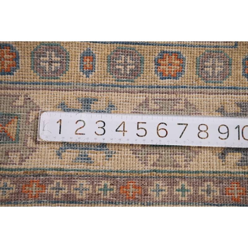 Grey Traditional Kazak Accent Rug Hand-Knotted Wool Carpet - 2'9" x 4'2"