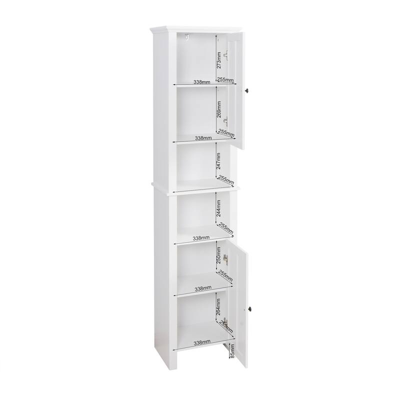Bathroom Floor Storage Cabinet with 2 Doors