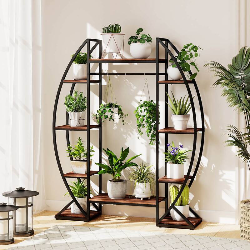 Costway 63” Tall 10-Tier Indoor Plant Stand with Grow Lights for - See Details