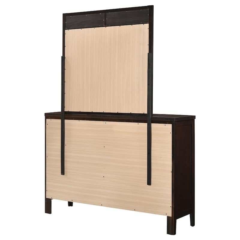 Carlton Contemporary Wood 6-drawer Dresser Cappuccino