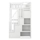 preview thumbnail 8 of 25, Whimsical Twin Loft Bed with Bookshelf, Drawers, Desk, and Wardrobe, Sturdy Construction, Fence-Shaped Design