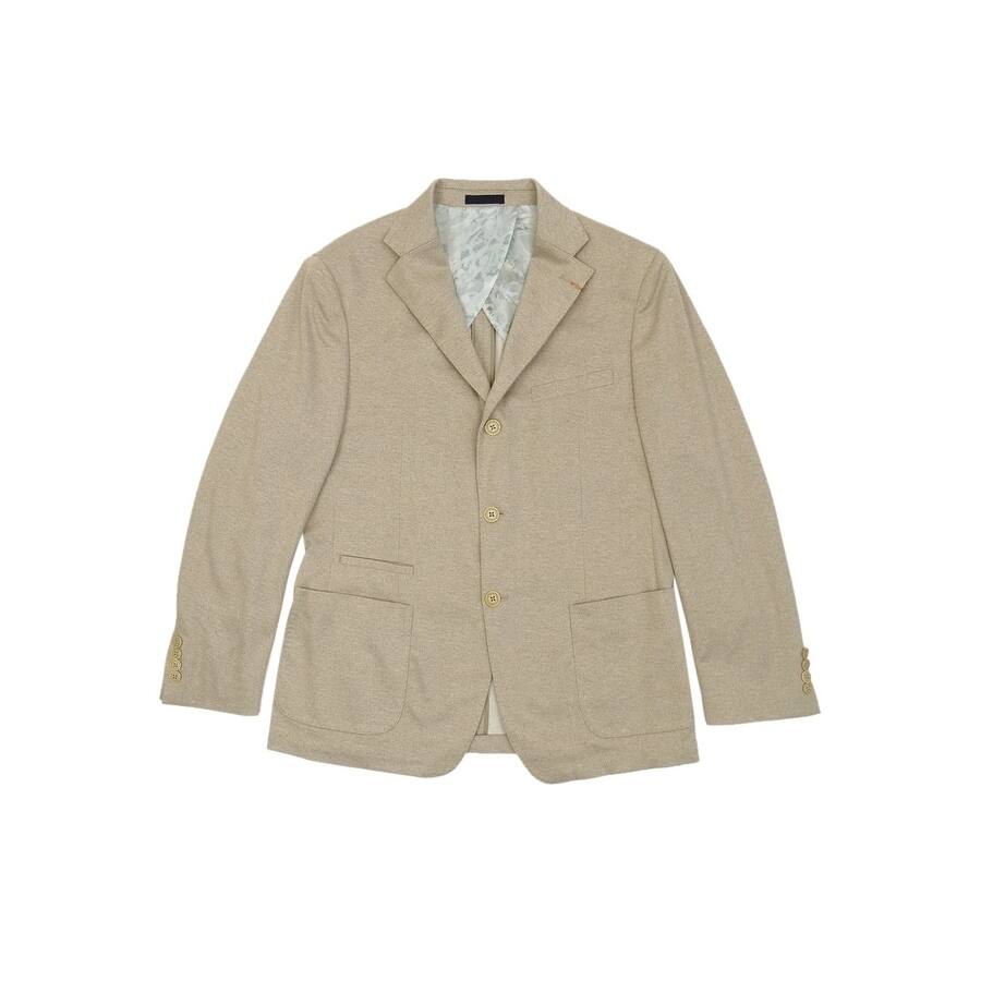 Tallia Men's Slim-Fit Knit Suit Jacket (44S, Cream)