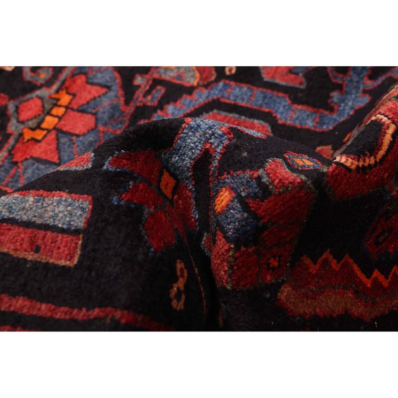 ECARPETGALLERY Hand-knotted Anadol Dark Navy Wool Rug - 3'8 x 10'10