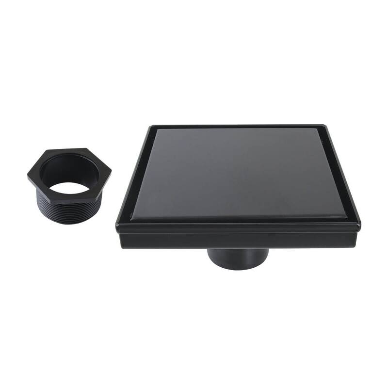 Kingston Brass BSF662 Watercourse 6" Square Shower Drain - Matte Black