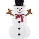 preview thumbnail 9 of 12, 5ft Outdoor Lighted Pop-Up Snowman, Large Outdoor Christmas Decorations w/ 200 LED Lights, Hat, Scarf, Multicolored Lights