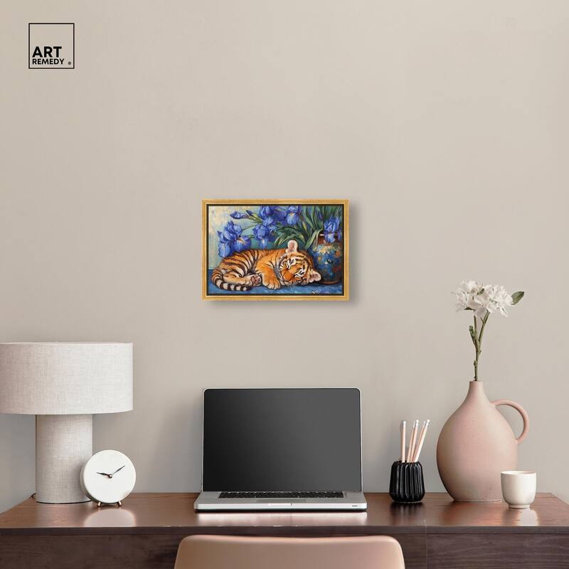 Gentle Tiger Nap Canvas by Art Remedy