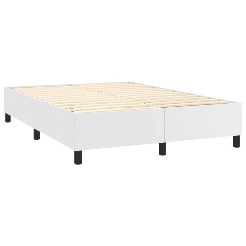 vidaXL Bed Frame Box Spring Bed Base with Mattress for Bedroom Faux Leather