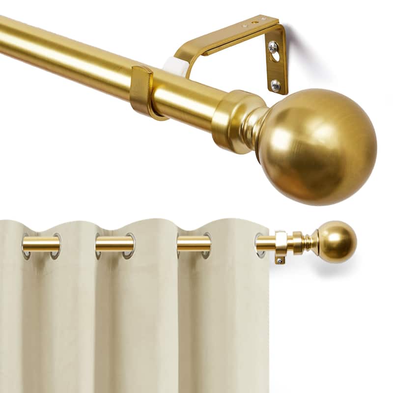 Deconovo 1 Inch Window Curtain Rod - 30"-48" - Gold