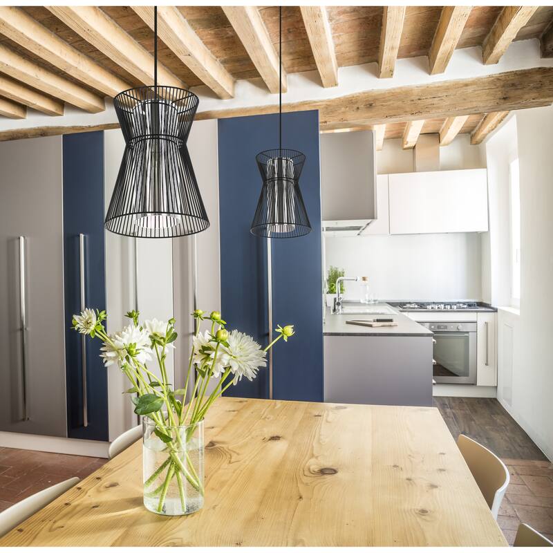 EGLO Maseta - 1 Light Pendant - Structured Black