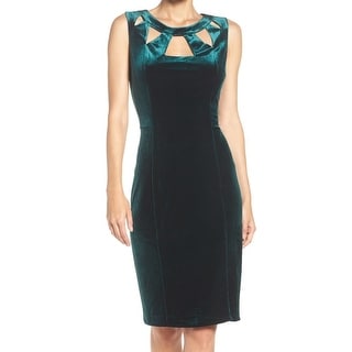 eliza j green velvet dress
