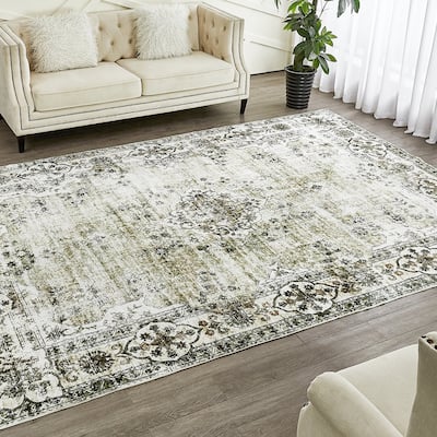 Vintage Non-Slip Machine Washable Area Rug