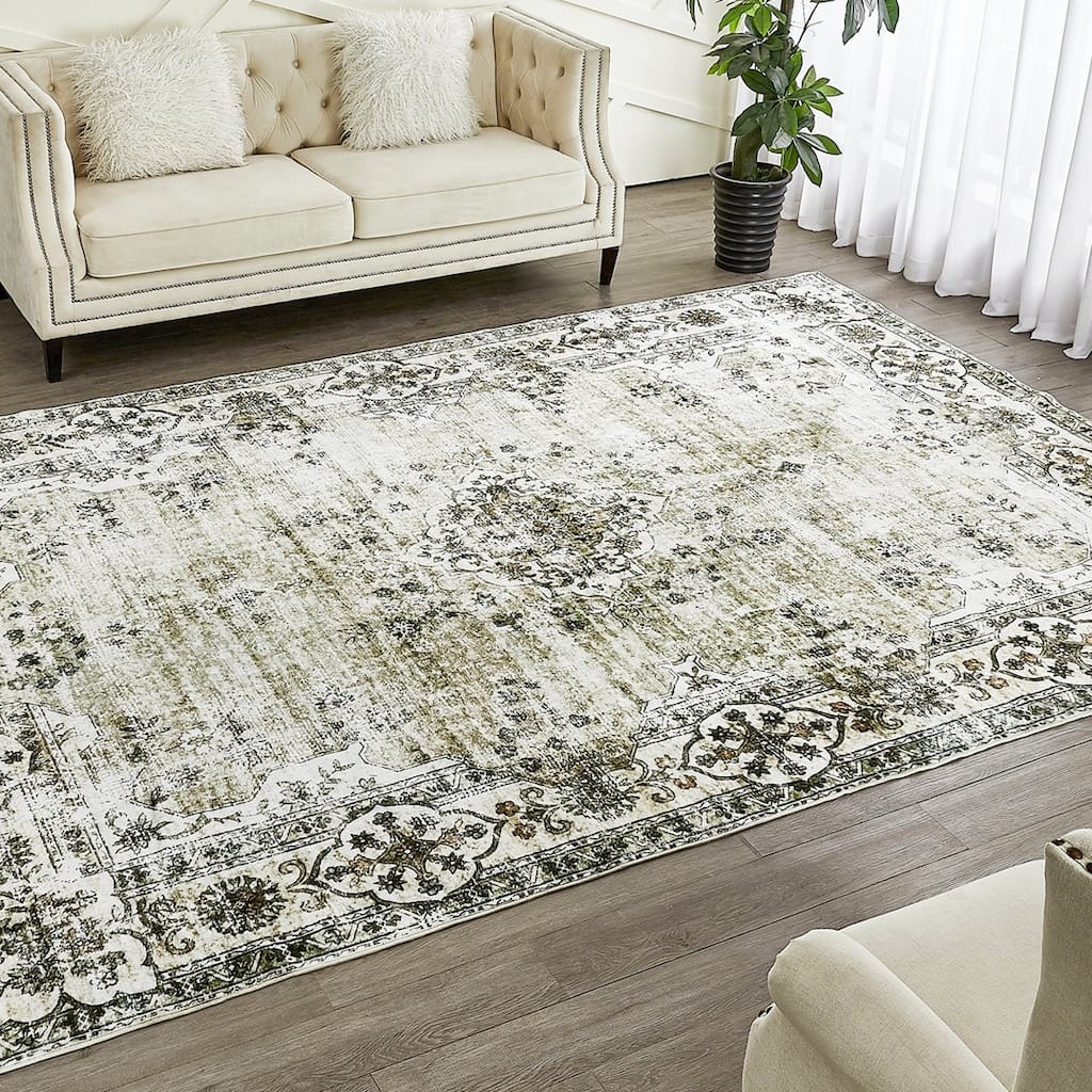 Vintage Non-Slip Machine Washable Area Rug