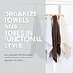 preview thumbnail 6 of 6, Bamboo Stainless Steel Over-the-Door Towel Hooks: Stylish and Functional Bathroom Organization Solution for Towels and More