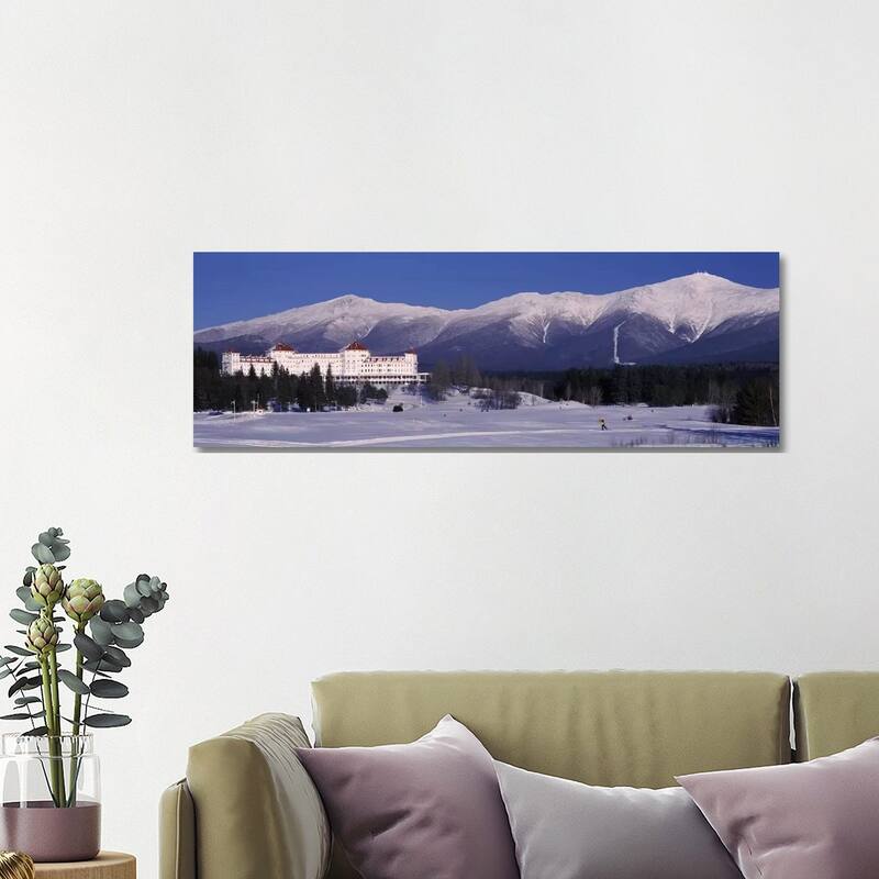 iCanvas "Mt. Washington Hotel Resort, Mount Washington, Bretton Woods, New Hampshire, USA" by Panoramic Images Canvas Print - 16x48x1.5