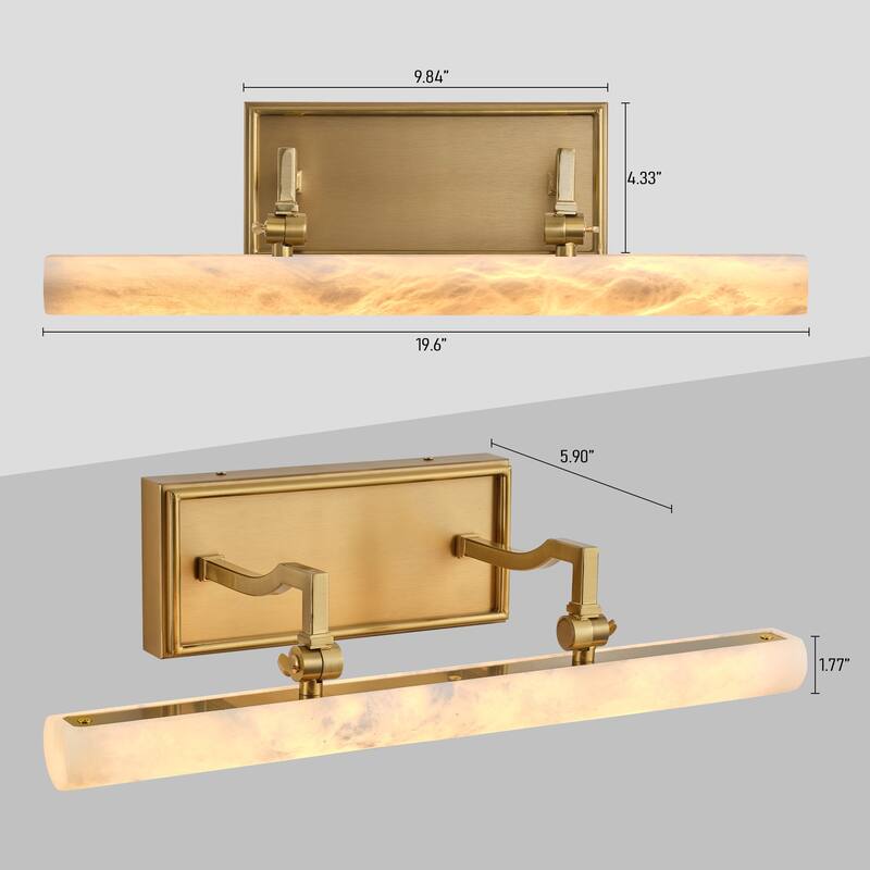 KAYLA 12/20-inch Marble Cylinder Vanity Light-Copper