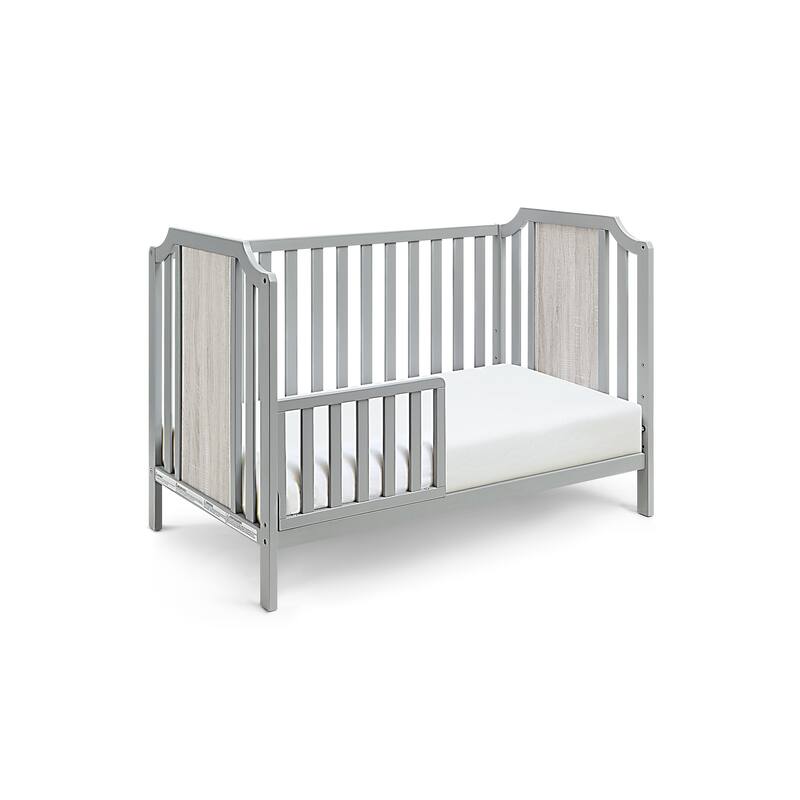 Brees Island 3-in-1 Convertible Crib Gray/Graystone - Grey