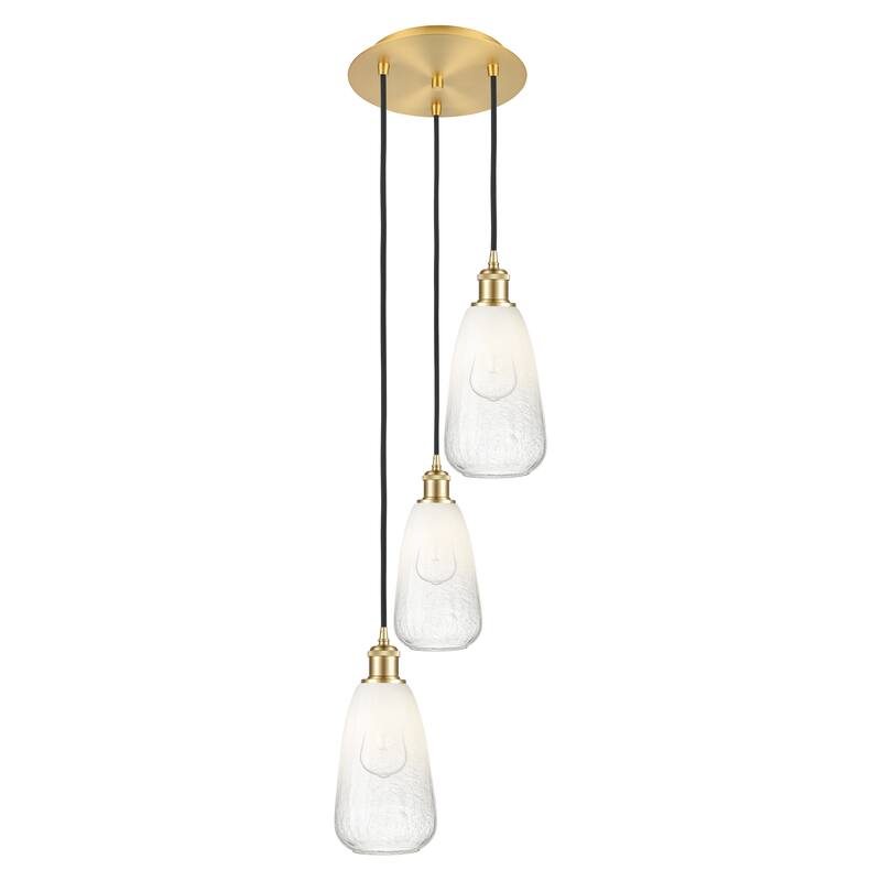 Innovations Lighting Endless Possibilities Ballston - Brookhaven Almond - 3 Light 13" Cord Hung Multi Pendant - Satin Gold/Opal