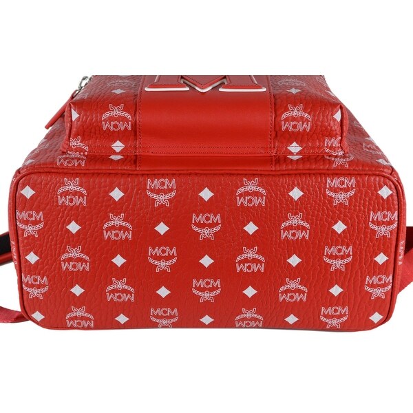 mcm backpack red stripe