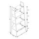 Carbon Loft Ogzewalla 4-shelf Wood and Metal Ladder Bookcase