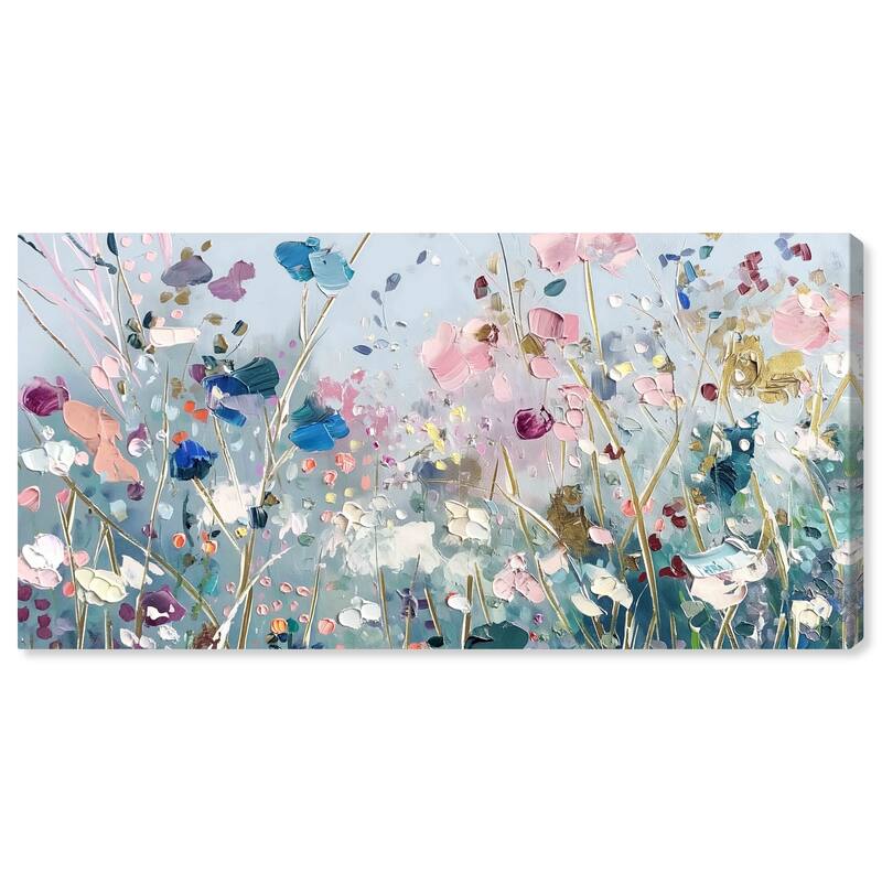 Art Remedy Blue Forest Ii Gallery Wrapped Floral Fine 1 Piece Canvas Wall Art - 30 x 30