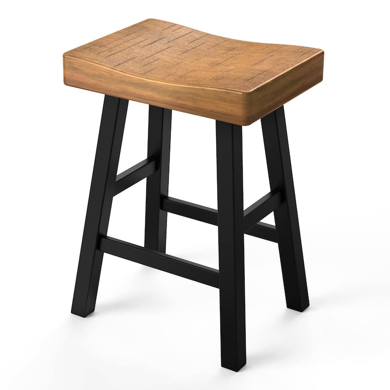 Solid Wood Modern Midnight Bar Stool Set of 2