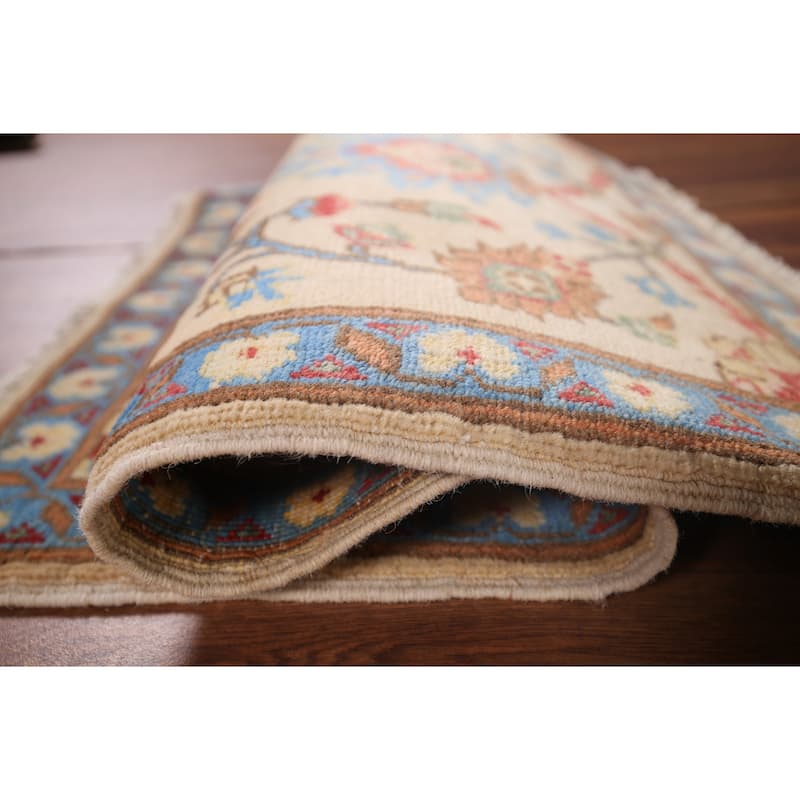Kazak Oriental Accent Rug Hand-Knotted Wool Carpet - 1'11"x 3'1"