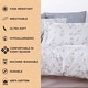 preview thumbnail 3 of 7, Organic Club Snow Blossom Cotton Sateen Duvet Cover Set of 5