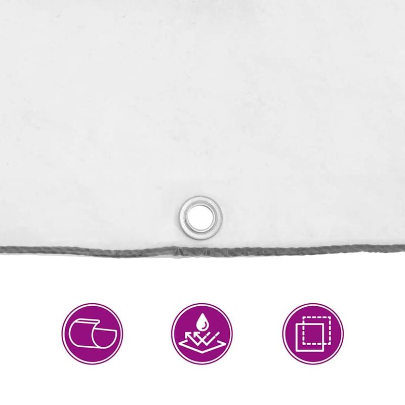 vidaXL Clear Tarpaulin with Eyelets 9.8x9.8/13.1/19.7/26.2' Polyethylene - Transparent