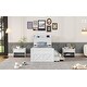 preview thumbnail 16 of 32, Versatility Bed with Storage Headboard, Outlets, Extendable Bed with Twin Trundle with 3 Storage Drawers, Twin Size