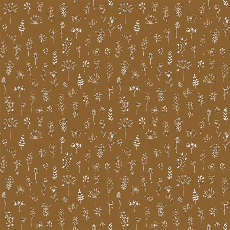 Chesapeake Tatula Chestnut Floral Wallpaper - 20.9 x 396 x 0.025