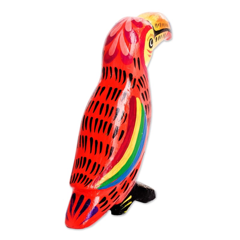 Novica Handmade Tranquil Toucan Wood Figurine