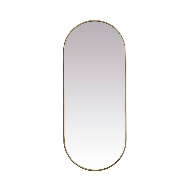 Elegant Lighting MR2A3072 Asha 30" W x 72" H Oval Framed Bathroom - Brass