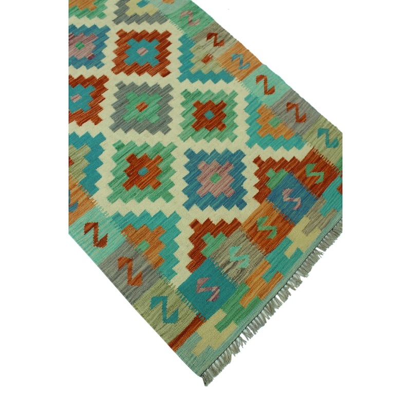 Sangat Flatweave Dana Ivory/Rust Runner - 2'9" x 8'4"