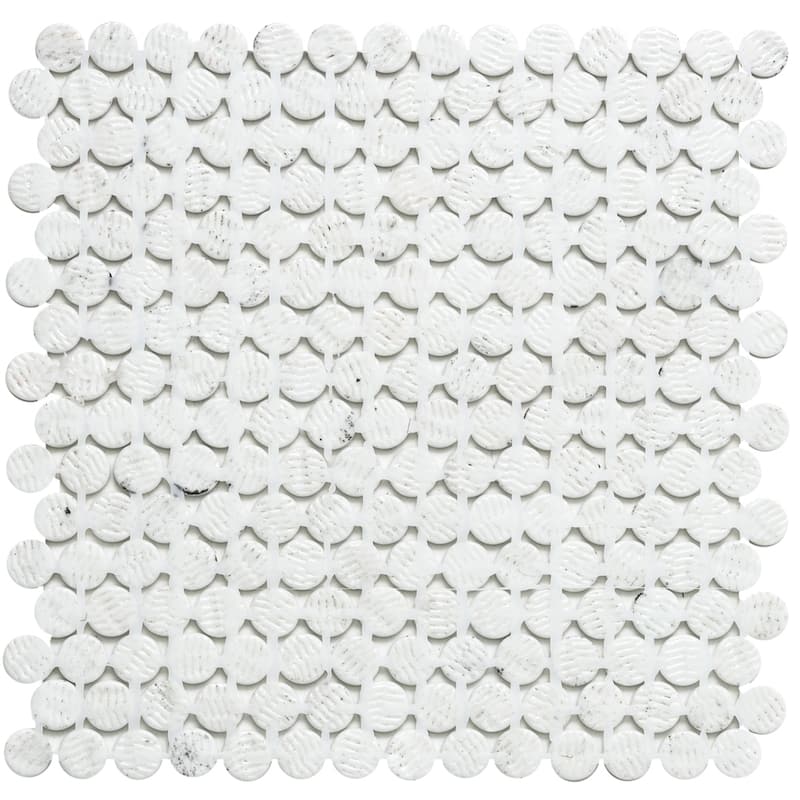 Eterna Penny 12x12 Glass Round Mosaic Tile - Floor, Wall, Backsplash