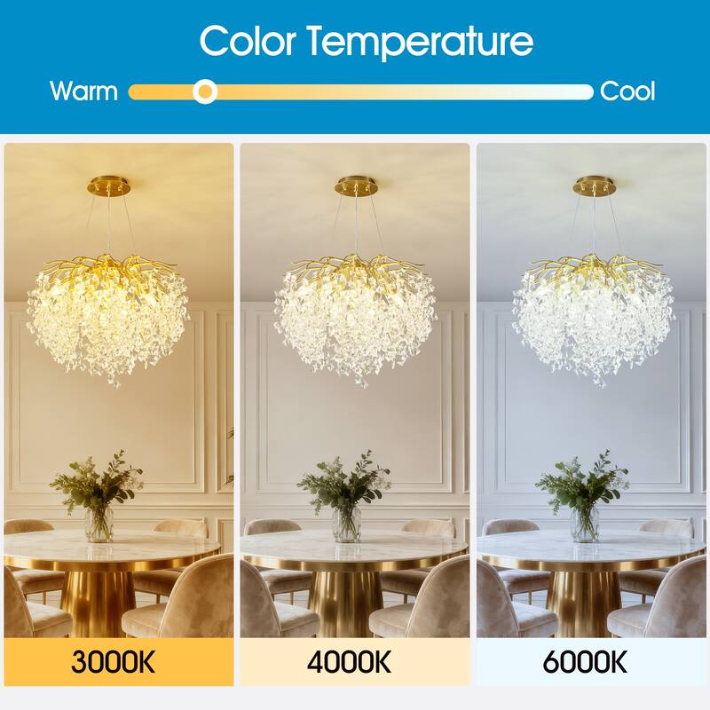 Modern High-End Romantic Golden Branch-Shaped Ceiling Lamp Suitable For Dining Room And Living Room