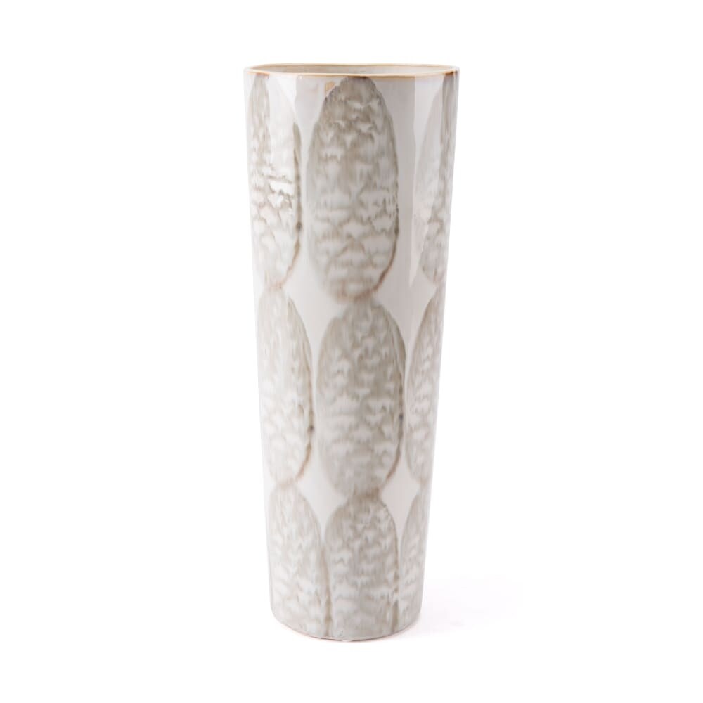 Shop Zuo Modern A10227 Suave Ceramic Feather Tall Vase Cream