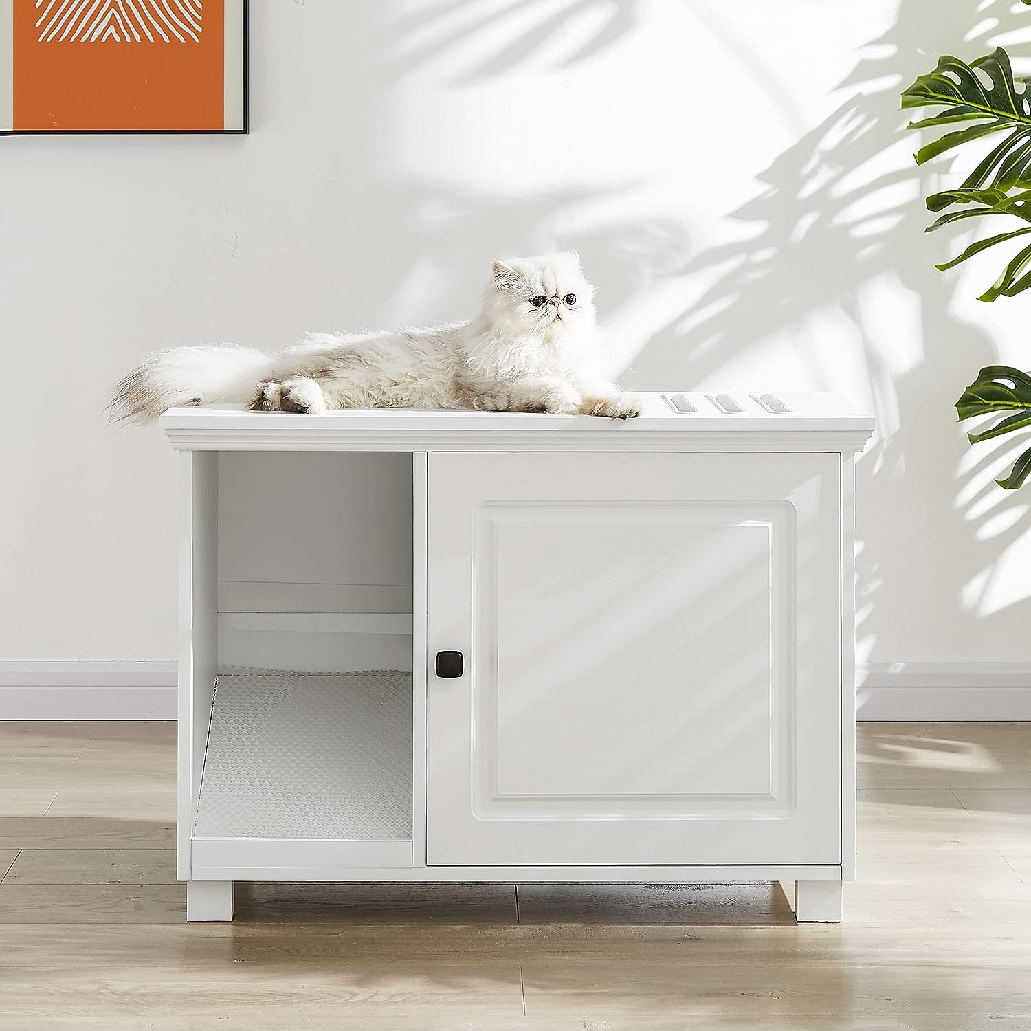 Kitty litter cabinets discount