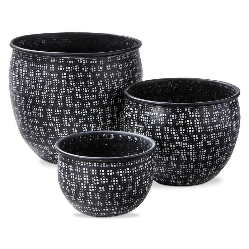 Black Zahara Planter Set of 3